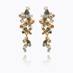 Jannice Earrings Gold Black Golden Combo