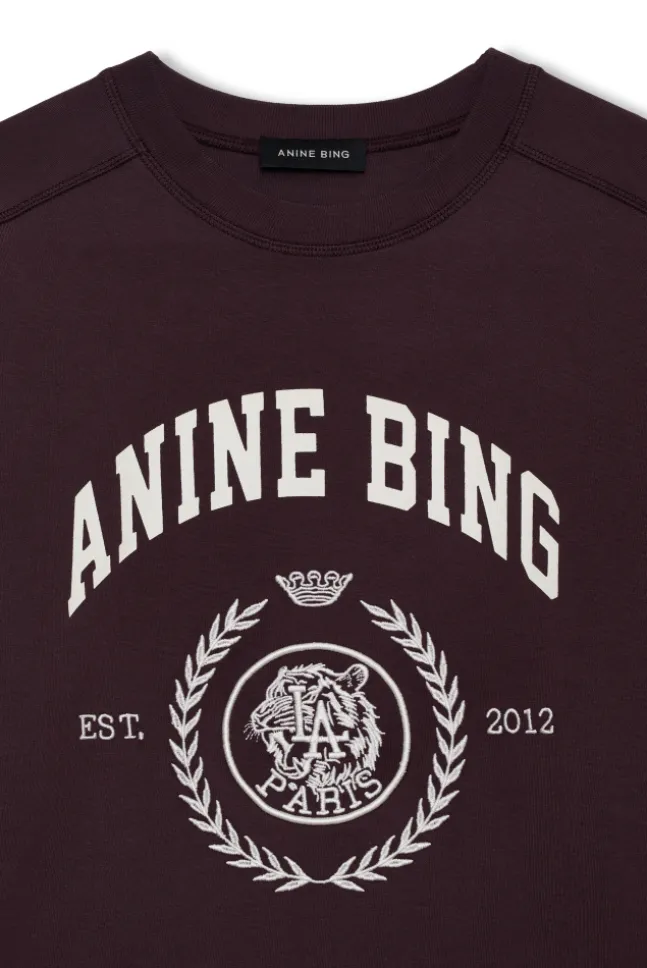 Jaylin Tee Collegiate Fig Burgundy