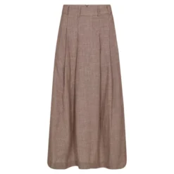 Jiho Anya Pleat Skirt Brown