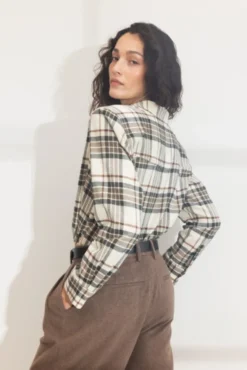 Joan Flannel Shirt Green Check