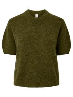 Johi SS Wool Blend Pullover Fir Green
