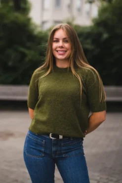 Johi SS Wool Blend Pullover Fir Green