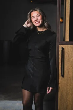 Jumari Heavy Sateen Dress Black