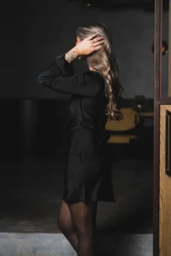 Jumari Heavy Sateen Dress Black