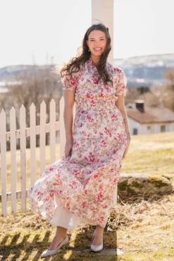 Kanza Flower Rose Dress Rose
