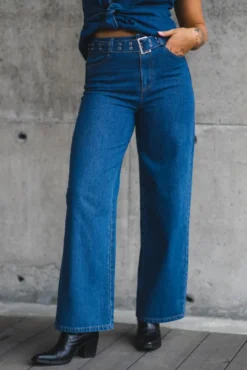 Kimmy Belt Jeans Dark Denim