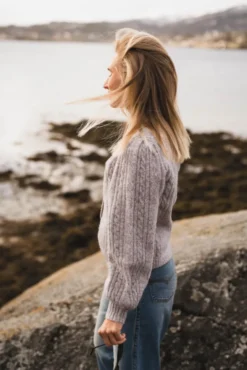 Koteas Cable Knit Cardigan Beige Melange
