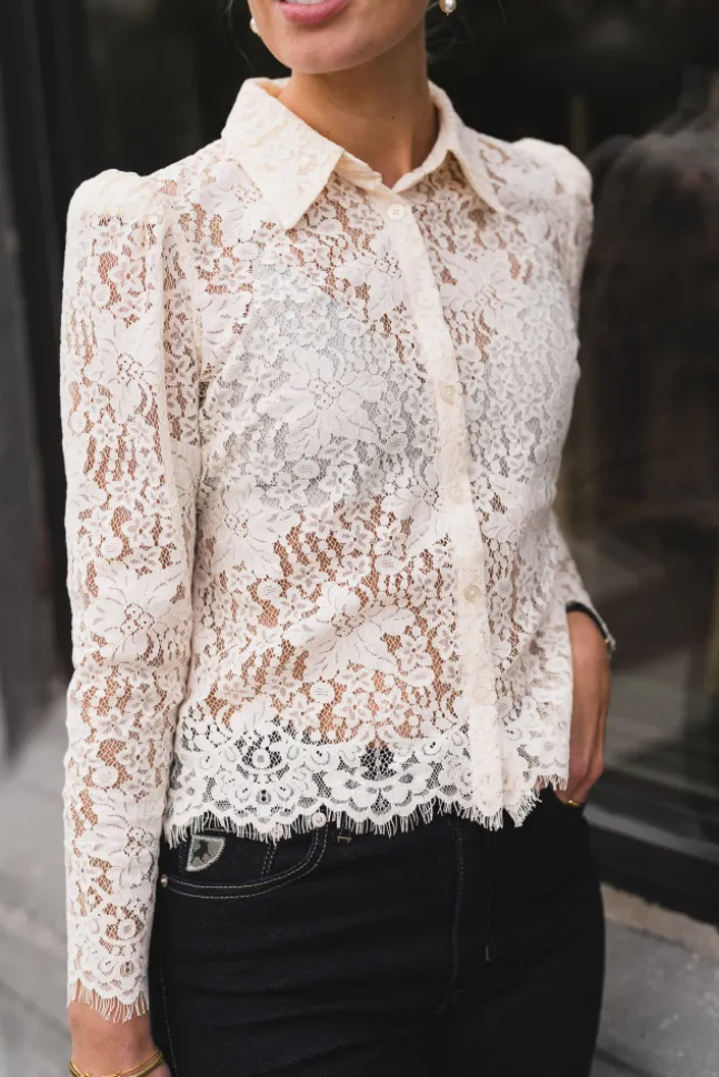 Lace Shirt Vintage White