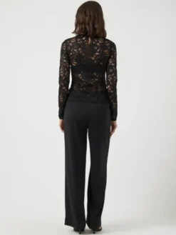 Lacey LS Lace Top Black