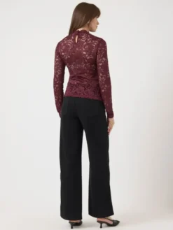 Lacey LS Lace Top Port Royale