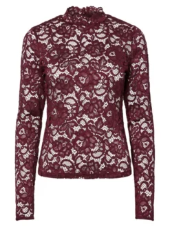 Lacey LS Lace Top Port Royale