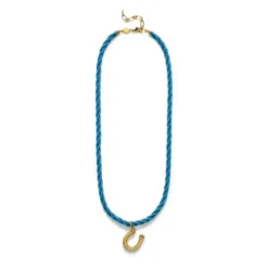 Lady Luck Necklace Faded Denim