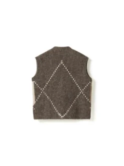 Laiana Knit Vest Ash Brown Mix