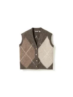 Laiana Knit Vest Ash Brown Mix