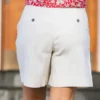 Laura Midi Shorts 769 Cream White Linen