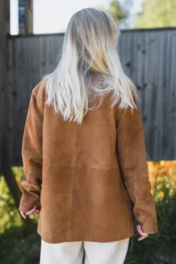 Lauren Leather Jacket Camel Suede