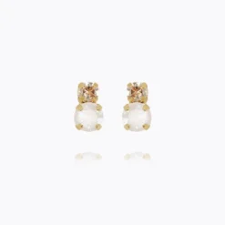 Leah Earrings Gold Electric White Combo