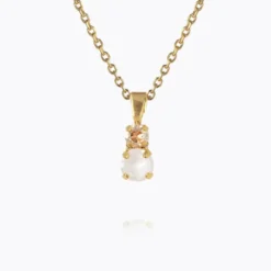 Leah Necklace Gold Electric White Combo
