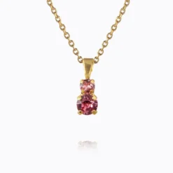 Leah Necklace Gold Rose Combo