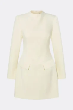 Leanna High Neck Mini Dress Pearl