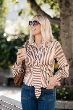 Lee Shirt Toffee Stripe