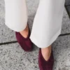 Leni Cherry Lacq Suede