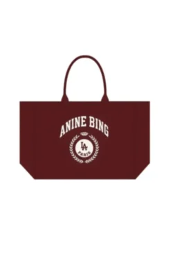 Leo Canvas Tote Collegiate Fig Burgundy