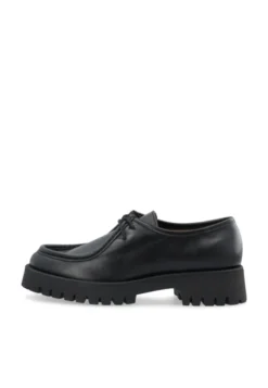 Leo Moc Toe Shoe Smooth Leather Black
