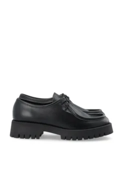 Leo Moc Toe Shoe Smooth Leather Black