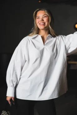 Leonora Organic Cotton Blouse Pure White