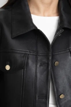 Leslie Leather Jacket Black