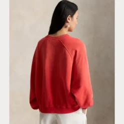 Lightweight Fleece Crewneck Bright Hibiscus