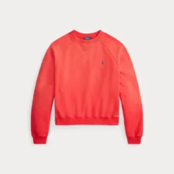 Lightweight Fleece Crewneck Bright Hibiscus