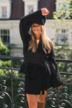 Lila Mohair Cardigan Black