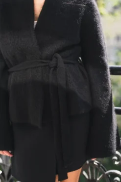 Lila Mohair Cardigan Black