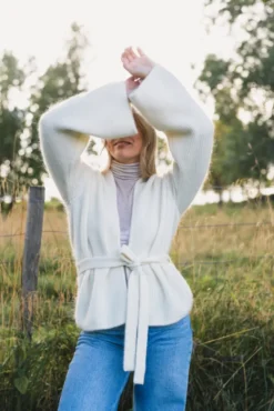 Lila Mohair Cardigan Eggshell