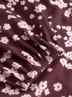 Lilith Maxi Dress Deja Burgundy Print