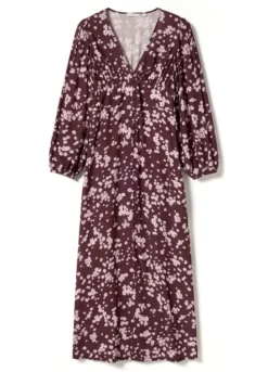 Lilith Maxi Dress Deja Burgundy Print