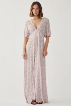 Lilith SS Maxi Dress Dolley Pink Print