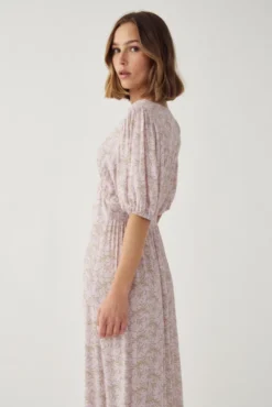 Lilith SS Maxi Dress Dolley Pink Print