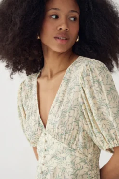 Lilith SS Maxi Dress Dolley Yellow Print