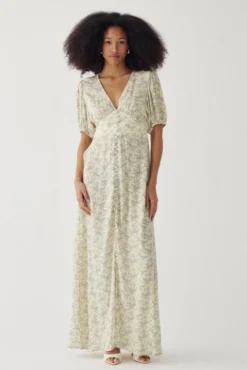 Lilith SS Maxi Dress Dolley Yellow Print