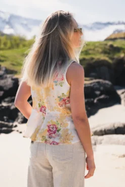 Linen Flounce Top Amore