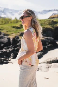 Linen Flounce Top Amore