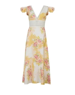 Linen V-Neck Dress Amore