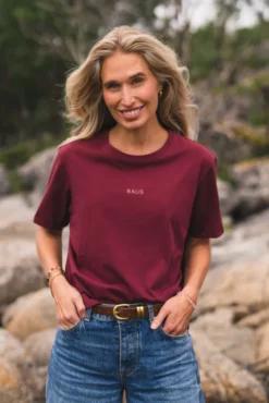 Linn Logo Tee Choco T/M Rose