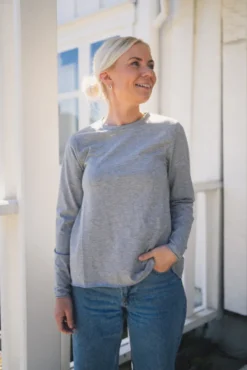 Lisa Longsleeve Grey Melange