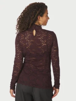 Liza Laceflower Blouse Burgundy