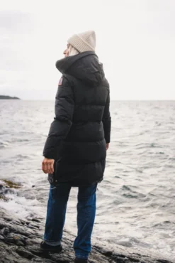 Longbear Hooded Down Coat Black