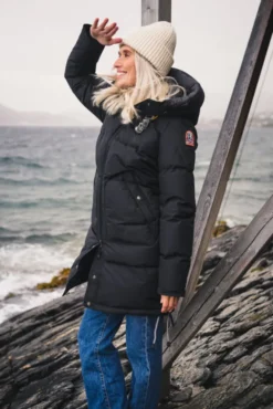 Longbear Hooded Down Coat Black